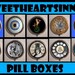 Comic Pinup Pin Up Sci Fi with Robot Rockabilly Pillbox Pill Box Case Holder for Vitamins Pills