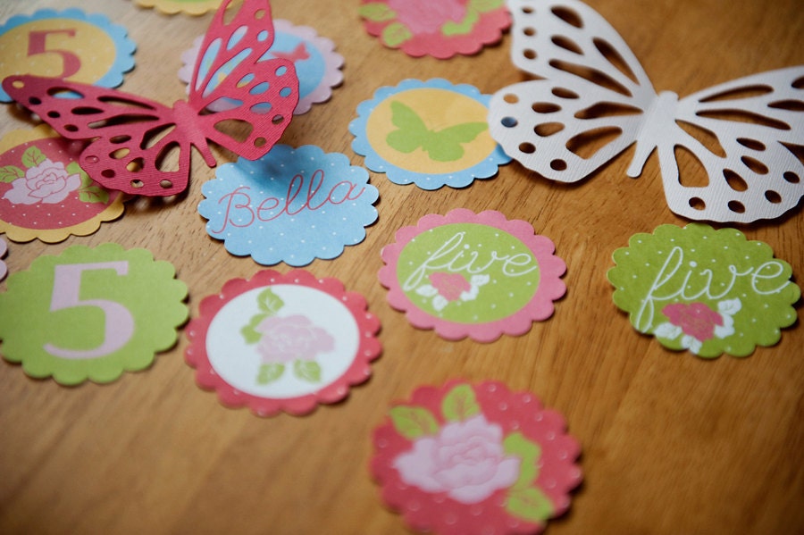 Butterfly Tea Party PRINTABLE Birthday Circles by Love The Day