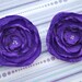 2 Purple Fabric Flower Accessory Clips for Shoes, Purses, Clothes and More