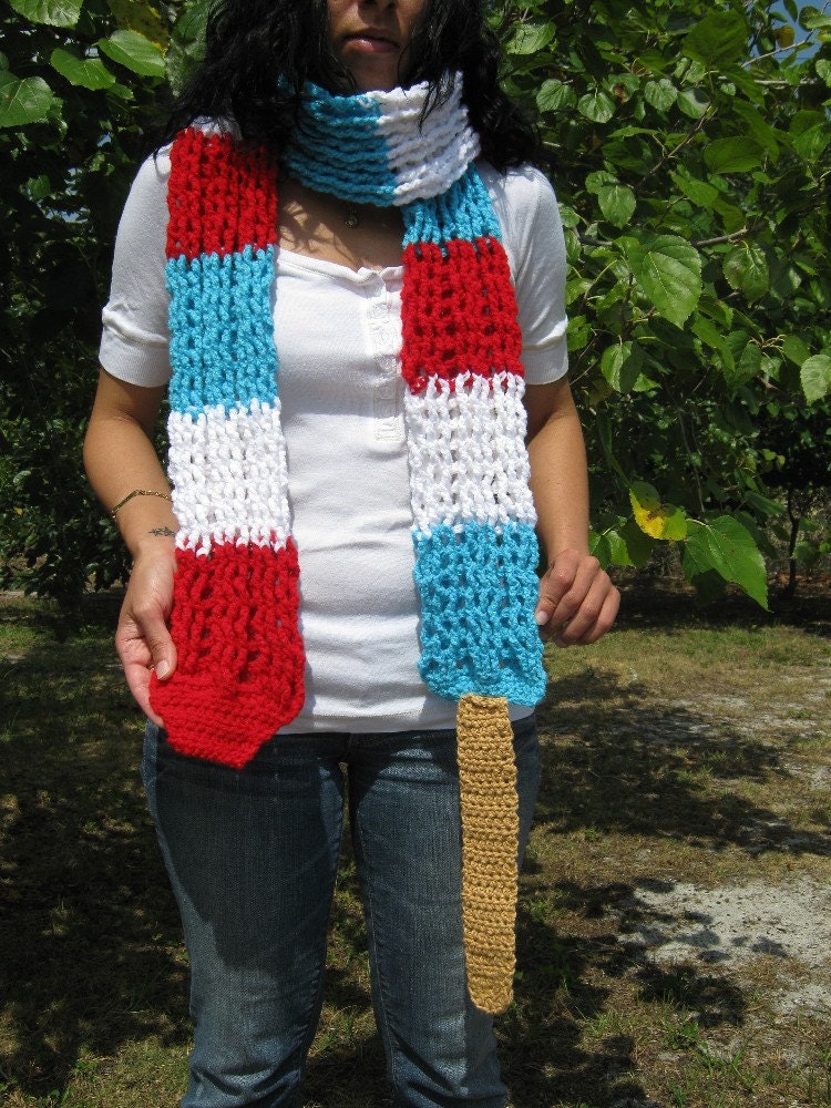 Rocket Popsicle Scarf Crochet Rockin Rocket Popsicle by PinkFrog4U from etsy.com