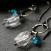 Teal Apatite, Crystal Quartz, Sterling Silver Earrings - TAHOE