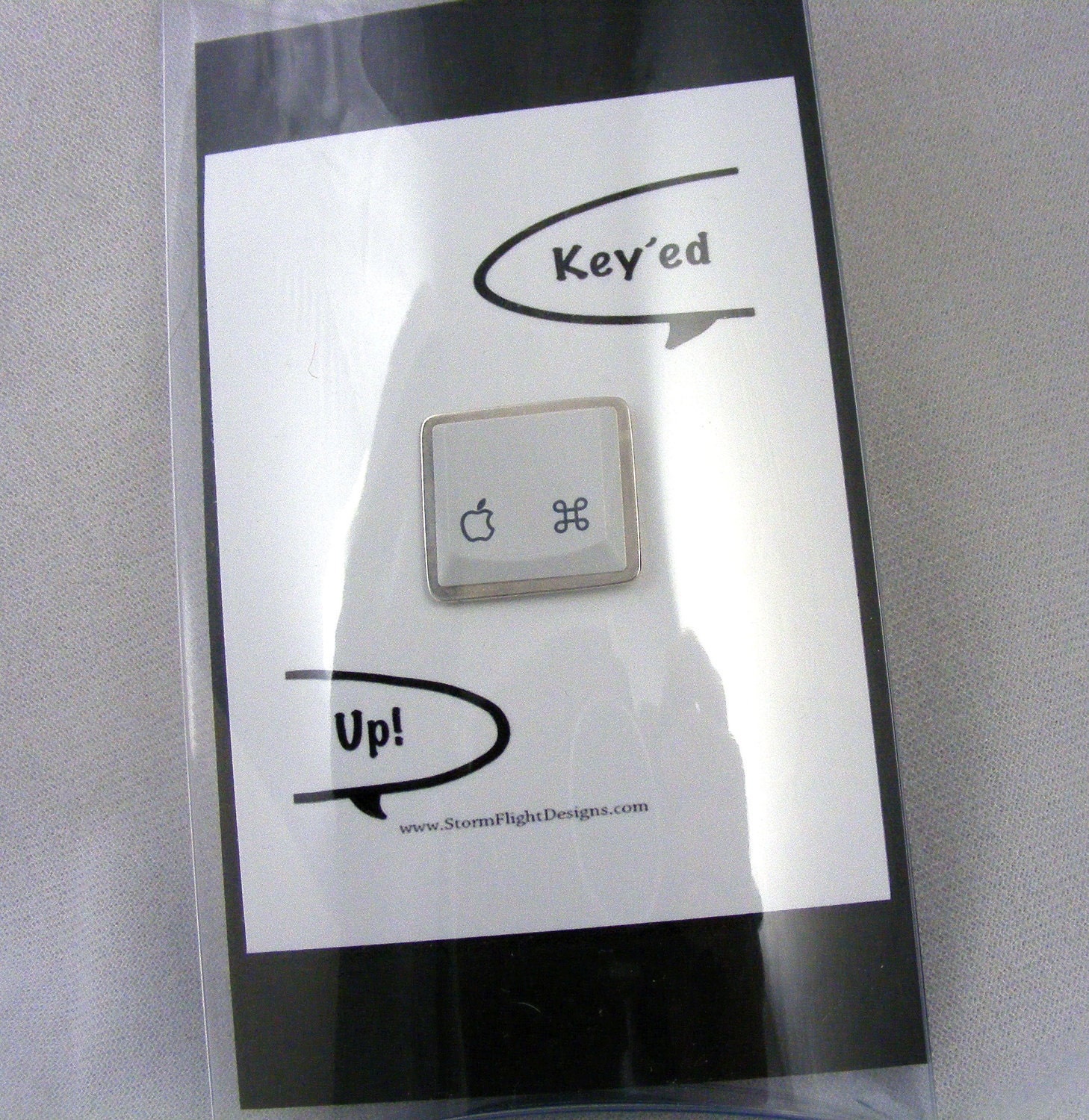Recycled Apple Command Key Pin