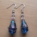 Turquoise Blue Venetian Wedding Cake Earrings Sterling Handmade