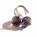 Purple Glass Earrings - Hypoallergenic , Free Shipping ,Summer fashion for her ,Great gift guide ,Unique Birthday Jewelry Gifts