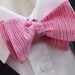 Bow tie, cotton print, pink and white stripe, freestyle for men.