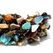 Chocolate Turquoise Bracelet Cuff,  EXCLUSIVE hand knit beaded cuff in brown aqua and turquoise triabl stone jewelry