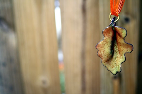 Soft Yellow Leaf Pendant