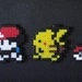 Ash, Pikachu and Pokeball Pokemon Pixel / Perler Sprites