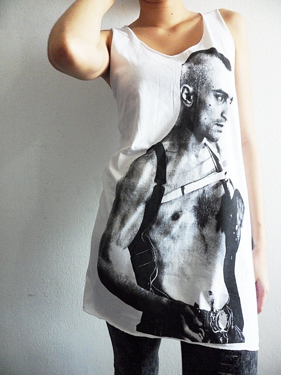 Robert De Niro 70's Travis Bickle Taxi Driver 1976 White Tunic Top Vest  Women Size S M