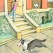 Original 9x12 Painting -- Run away Border Collie