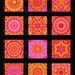 Hot Sherbet Kaleidoscope Scrabble Tile Size Digital Collage Download $1.99