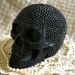 Beeswax Candle BIG Skull Shaped Candle in Black