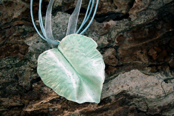 Fine Silver Seamist Green Ash Leaf