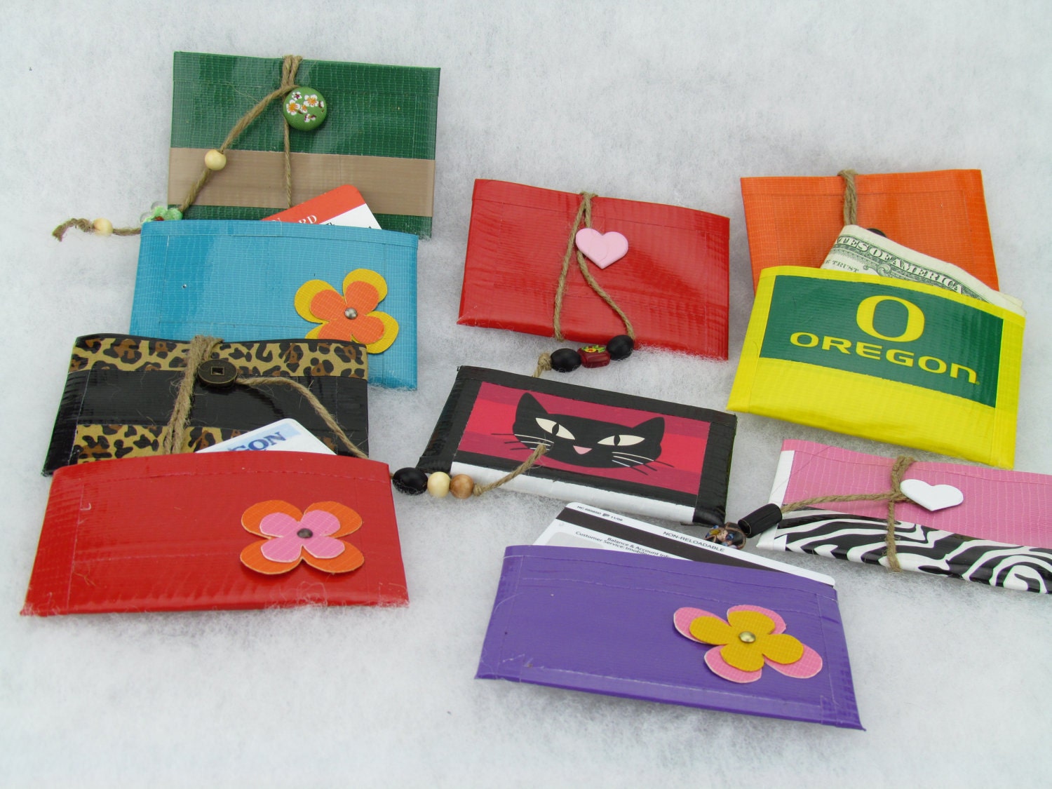 Cross body duct tape purse by ductopia on Etsy