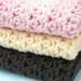 Handmade Crochet Washcloths Face Cloths Dishcloths Neopolitan Collection Set of 3