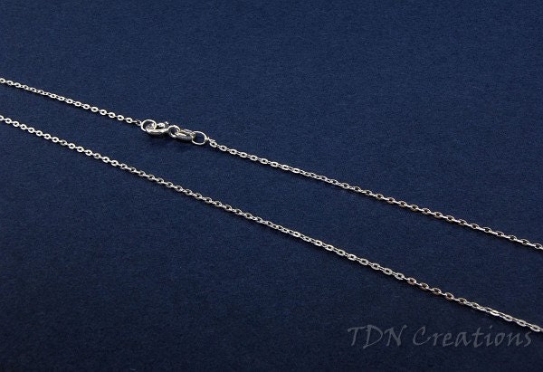 Sterling silver cable chain 1.15mm / 0.04 inches wide 20 inches long