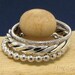 Set of 3 stacking rings beaded, twisted and skinny textured band