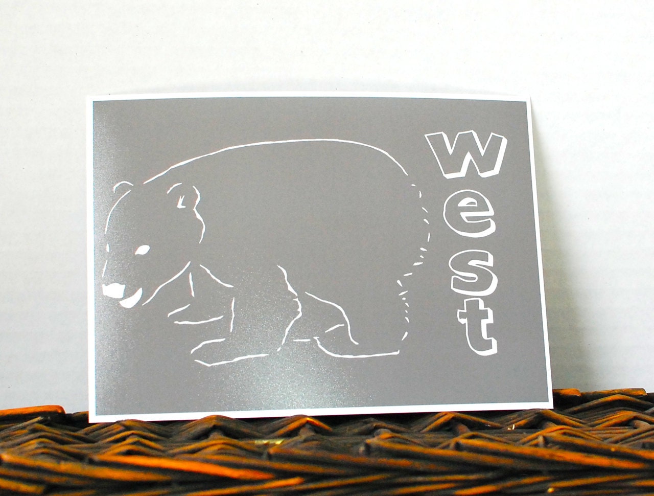 Polar Bear Nursery Room Art Print, Custom, Personalized Name, 5x7
