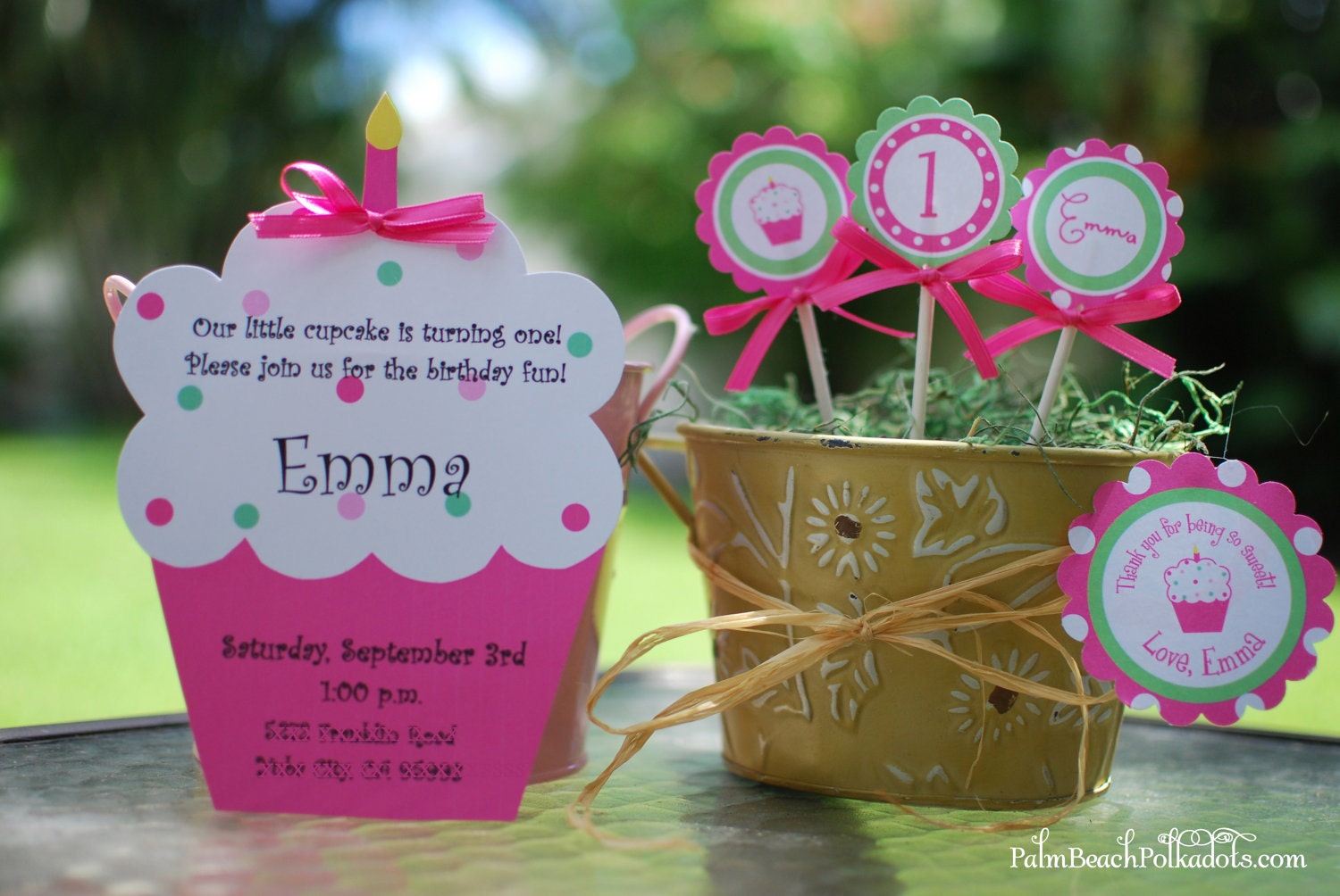 Cupcake Birthday Invitation