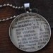 ROMANCE Vintage Dictionary Pendant Necklace
