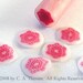 Pink Snowflake Fimo Nail Art / Scrapbooking Slices