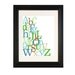 Modern Alphabet Wall Art 11 x 14 ABC Typography Print Blue Green Brown