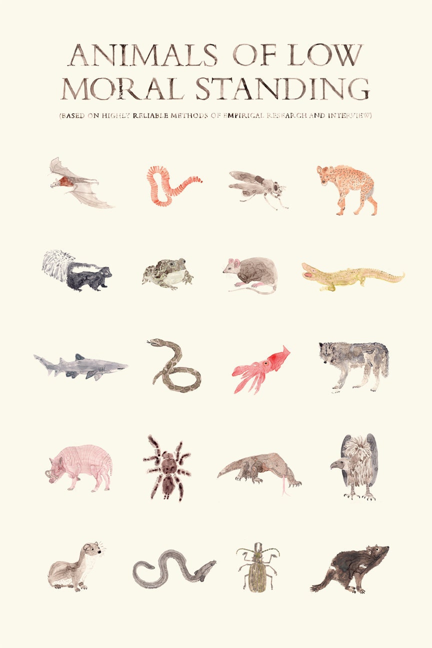Animals of Low Moral Standing Print