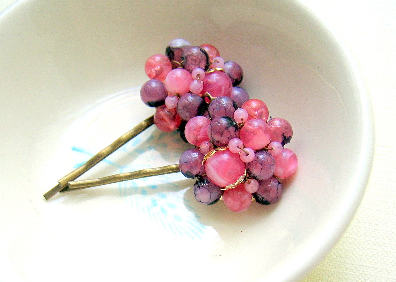 Bubble Gum Pink Vintage Bobby Pin Set