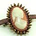 Pink Lady - French Barrette Bead Stitched With Cameo