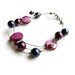 Plum Bracelet - Floating, Berry / Maroon / Garnet Bracelet - Garnet, Swarovski Crystals, Swarovski Pearls and Shell Jewelry