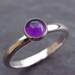 Amethyst ring in Sterling Silver