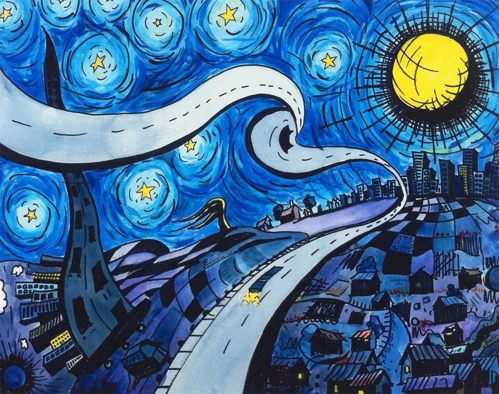 My Starry Night - 8x10 Giclee Print