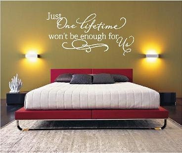 Just one lifetime... Vinyl Lettering wall words graphics Home decor itswritteninvinyl