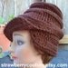 Womens Crochet Hat - Crochet Beanie Hat - Chocolate Brown, Visor Hat -Flatters All Head Sizes - Flatters All Head Sizes Spring Fashion