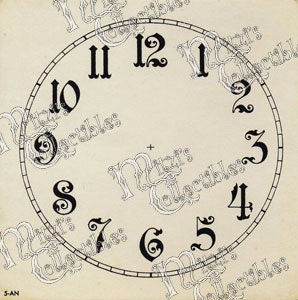 Clock Faces Downloadable Vintage Illustrations