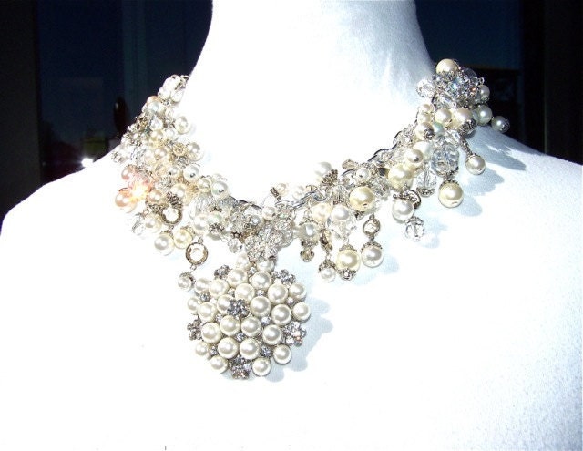 Wedding Necklace RESERVED  Please Do Not by dabchickvintagegems