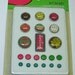 Cottage Art Brads from Crate Paper - Package of 21 epoxy and painted brads