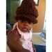 Baby Crochet Hat - Fedora Hat in Brown Acrylic Double Yarn  - Can Personalize Size Spring Fashion