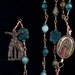 Catholic Rosary Lady of Guadalupe Teal Blue Agate and Copper
