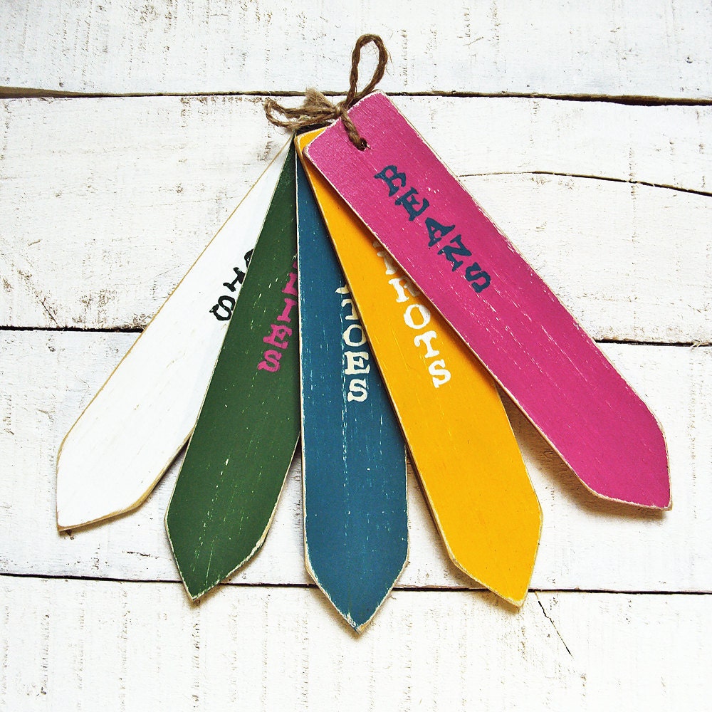 Garden Vegetable Markers Set Of Five