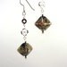 Raku Crystals Lampworked Glass Bead Earrings