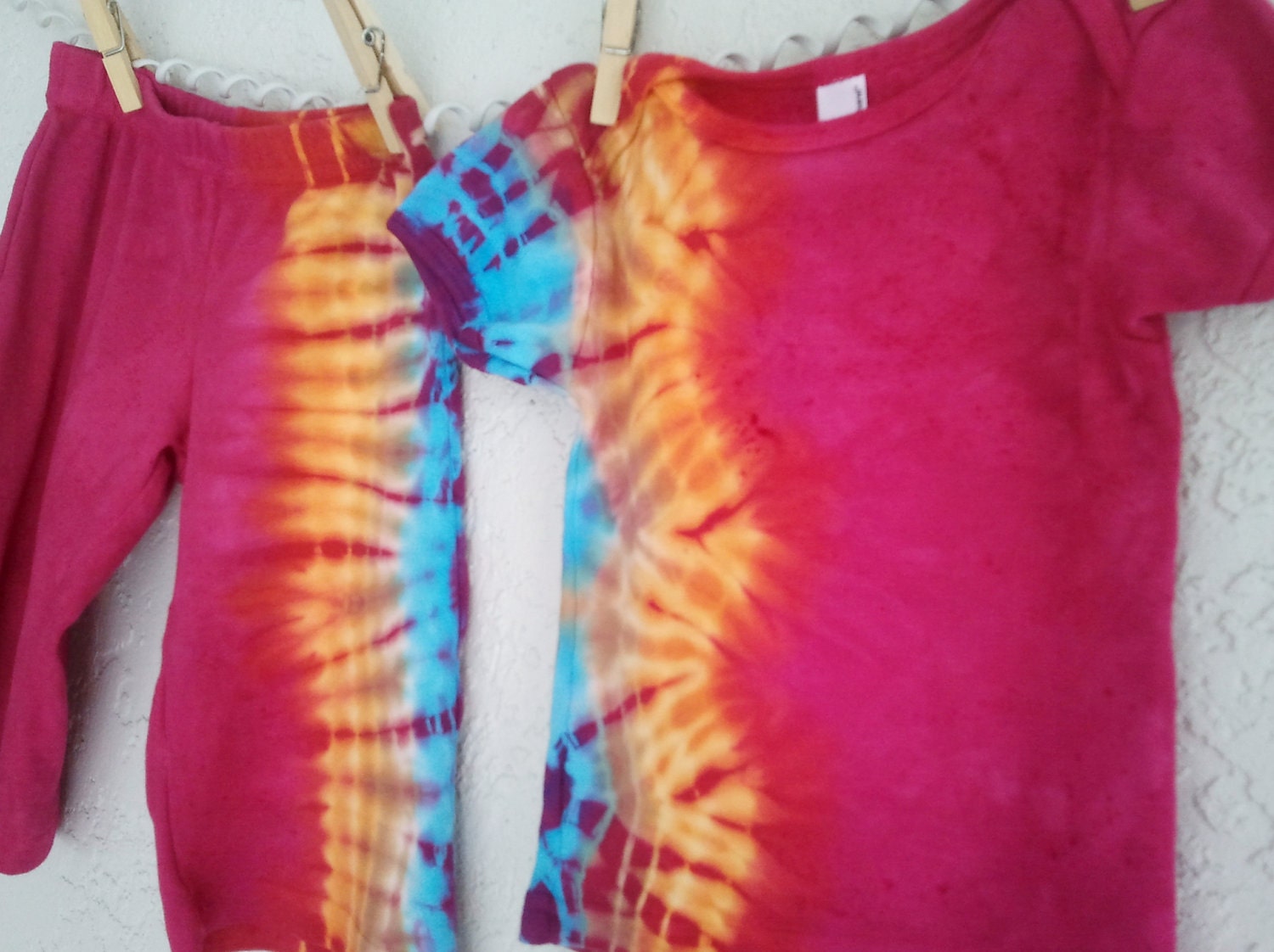 Tie Dye Toddler Tee and Pant Set in Circus
