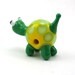 Green and Yellow Turtle Lampworked Glass Figurine Bead