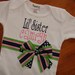 Magabys Custom Boutique PeRSoNaLiZeD LIttle OR Big Sister Onesie Bodysuit with ribbons and bows YoU CHOOSE the RIBBON