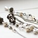 Antique Bronze Long Lariat Necklace Double Loop Bird Cage - Caged Beauty