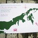 Save the Date Wedding Map Silhouette Sea Side Theme