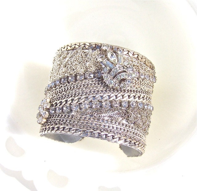 Bracelet Wedding Jewelry Vintage Rhinestone by dabchickvintagegems