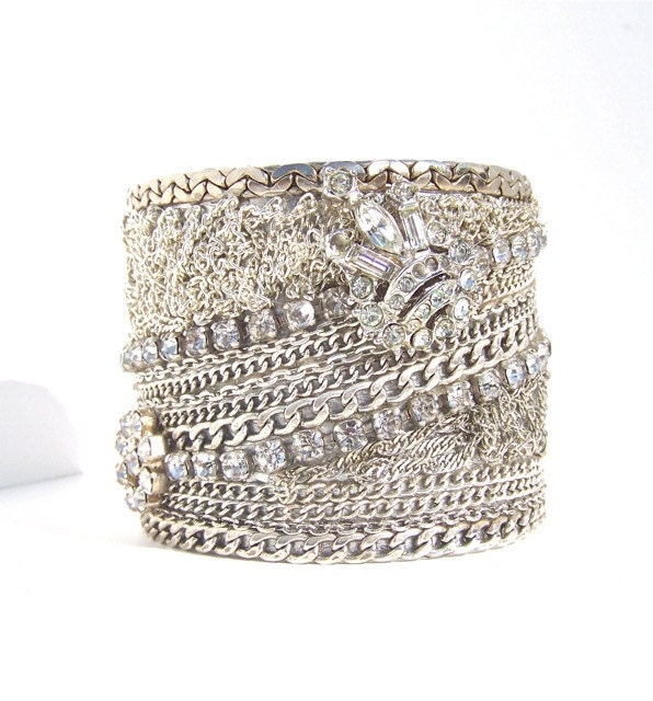 Bracelet Wedding Jewelry Vintage Rhinestone by dabchickvintagegems