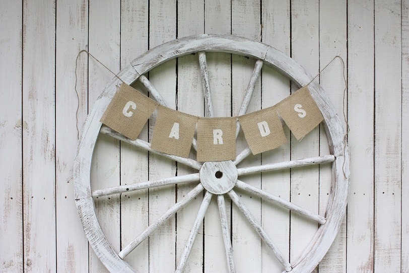 Cards burlap banner