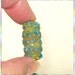 Handmade Glass Lampwork Bead in Mint Green - Focal Tube Art Bead - SRA - Singles $7.49